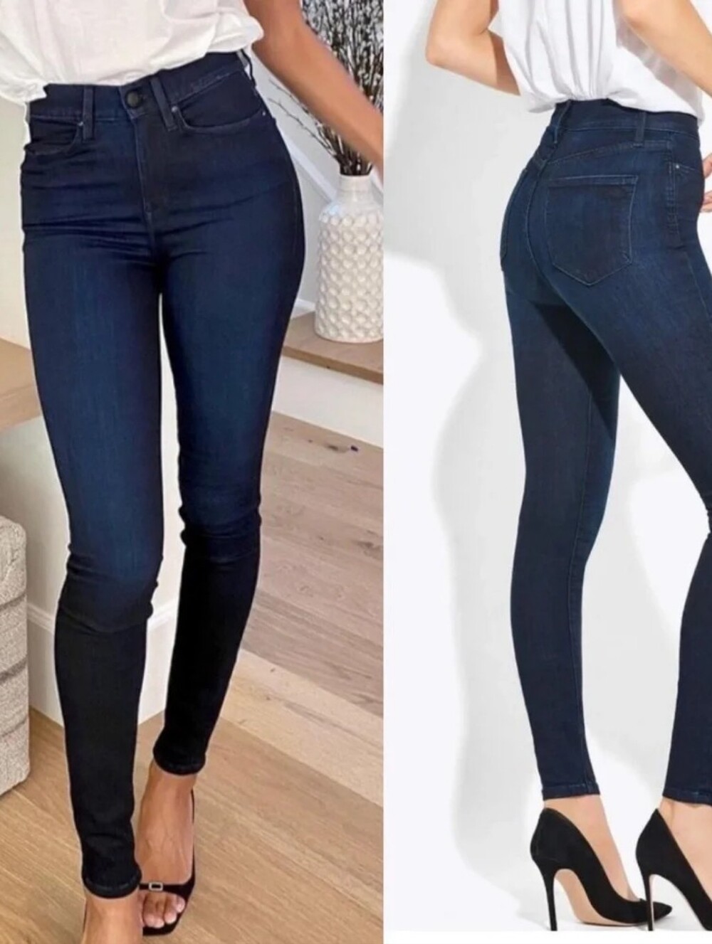 AYR The Hi-Rise Skinny Jaguar Legs Denim Jeans Blue Dark Wash Size 26 x 28